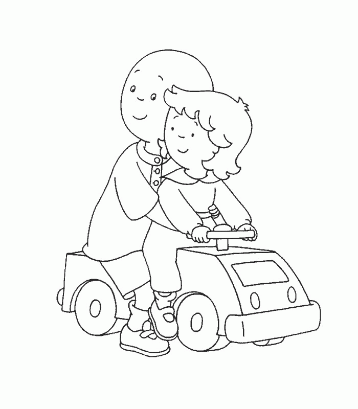 Plansa de colorat cu Caillou 44 39